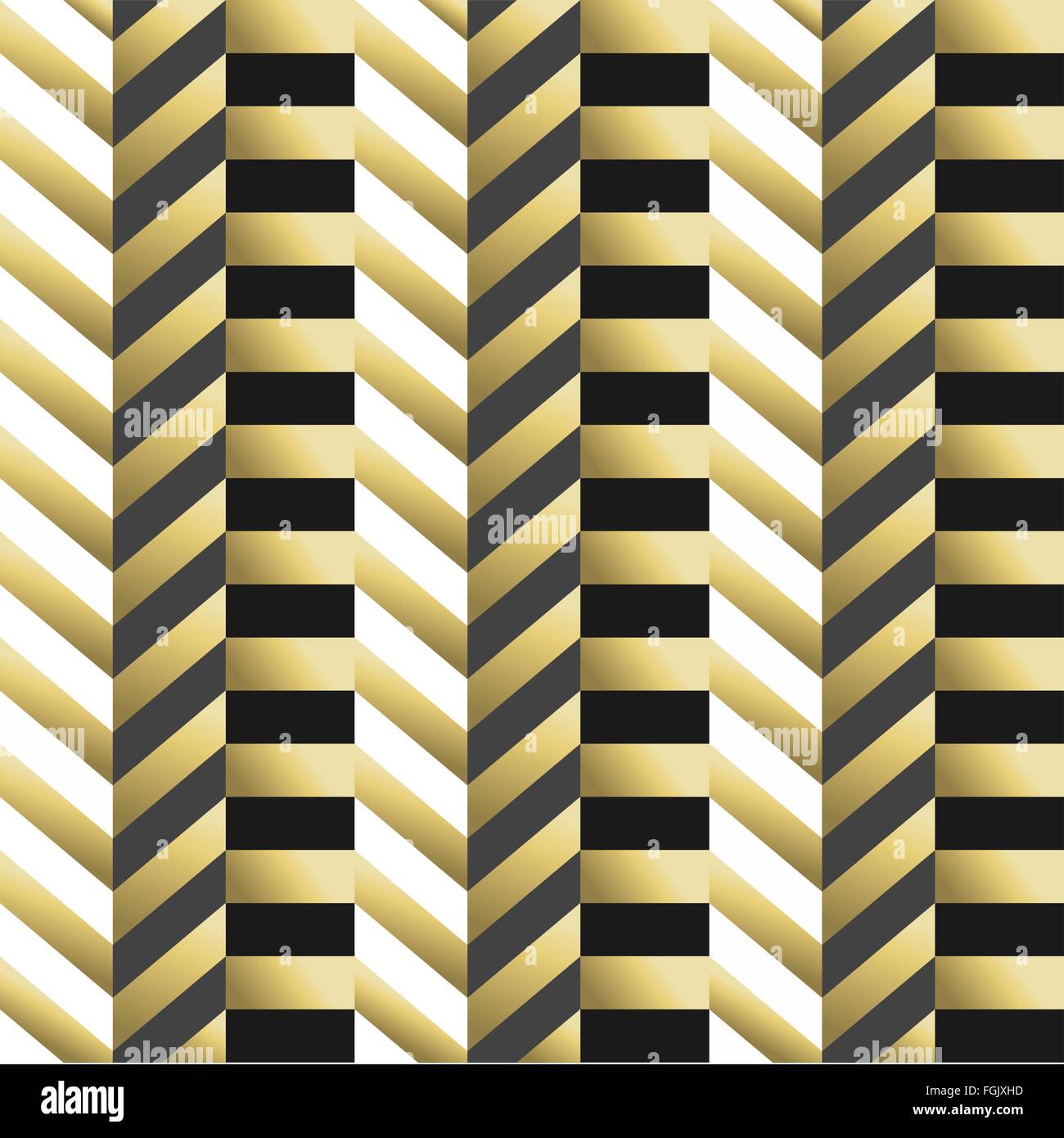 Oro seamless pattern a strisce hipster sfondo con Retrò design geometrico. EPS10 vettore. Illustrazione Vettoriale