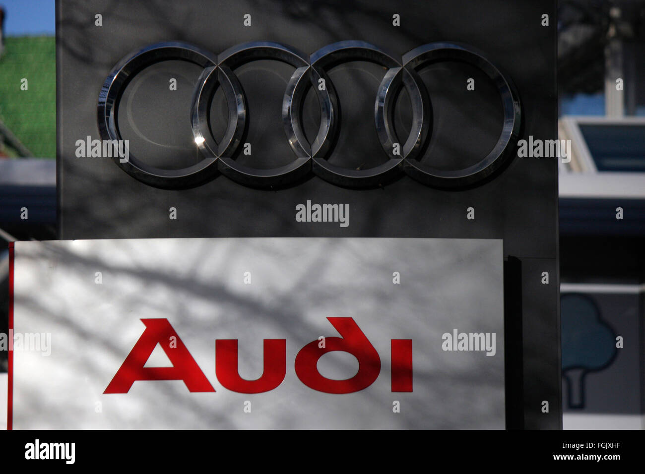 Markenname: 'Audi', Berlino. Foto Stock