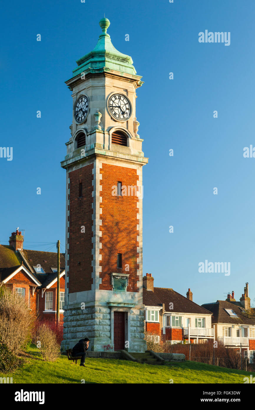 Pomeriggio invernale in Queen's Park, Brighton East Sussex, Inghilterra. Foto Stock