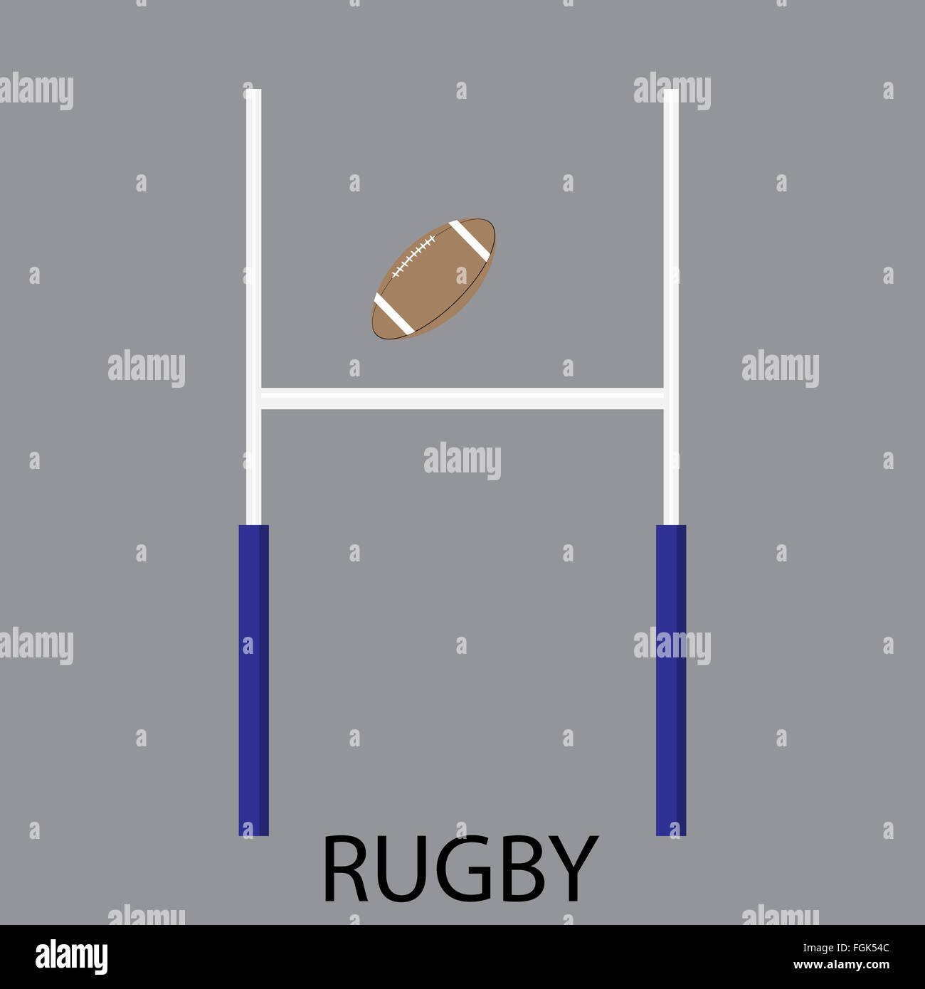 Rugby sport icona piatta. Pallone da rugby, il calcio e il calcio, lo sport e il rugby scrum e gioco american, team di concorrenza, attrezzature Foto Stock