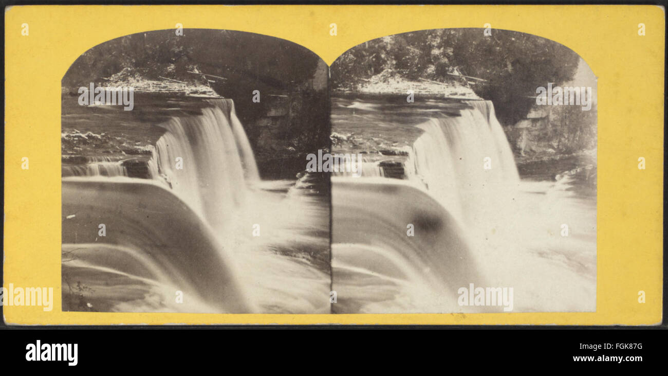 Alte cascate, Trenton, N.Y, da Robert N. Dennis raccolta di vista stereoscopica Foto Stock