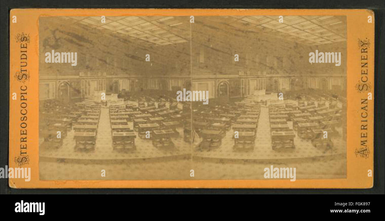 Casa di Reprsentatives, Capitol, lavare'ton, da Robert N. Dennis raccolta di vista stereoscopica Foto Stock