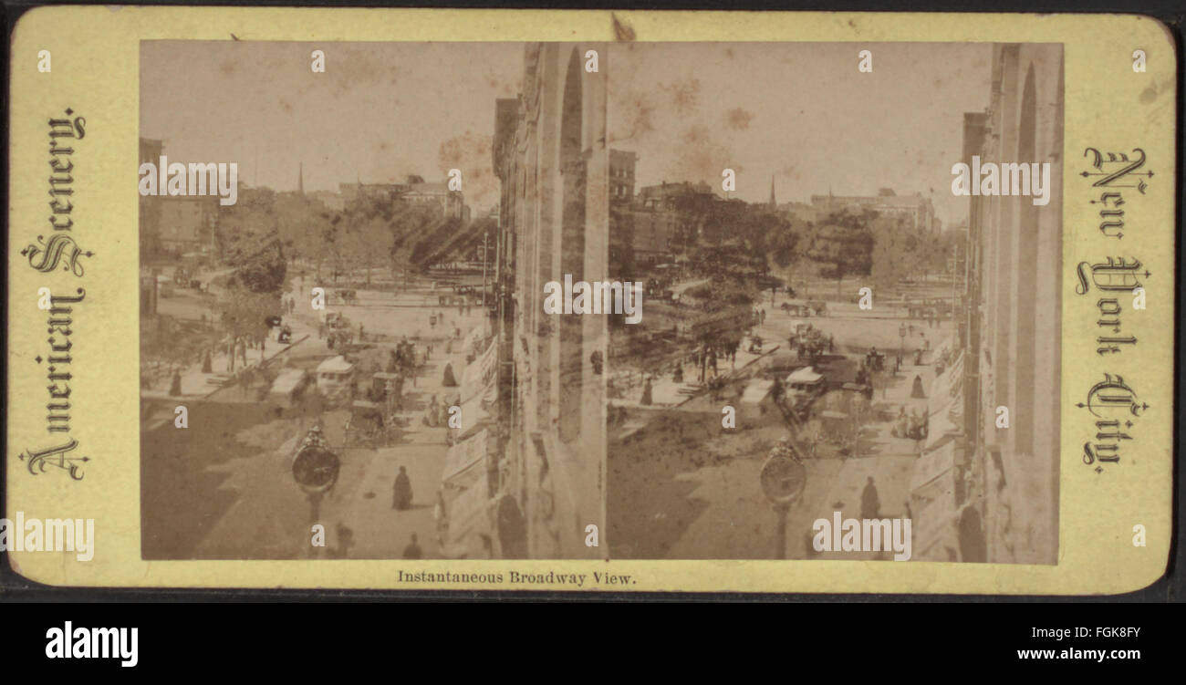 Istantanea di Broadway vista da Robert N. Dennis raccolta di vista stereoscopica Foto Stock