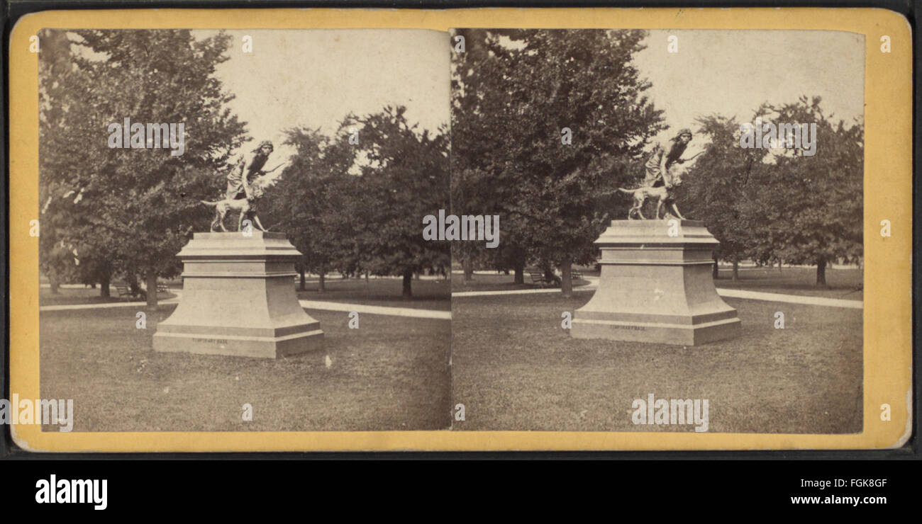 Il cacciatore indiano, Central Park, N.Y, da Robert N. Dennis raccolta di vista stereoscopica Foto Stock