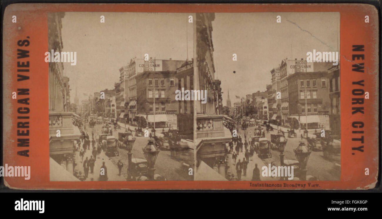 Istantanea di Broadway vista da Robert N. Dennis raccolta di vista stereoscopica 3 Foto Stock