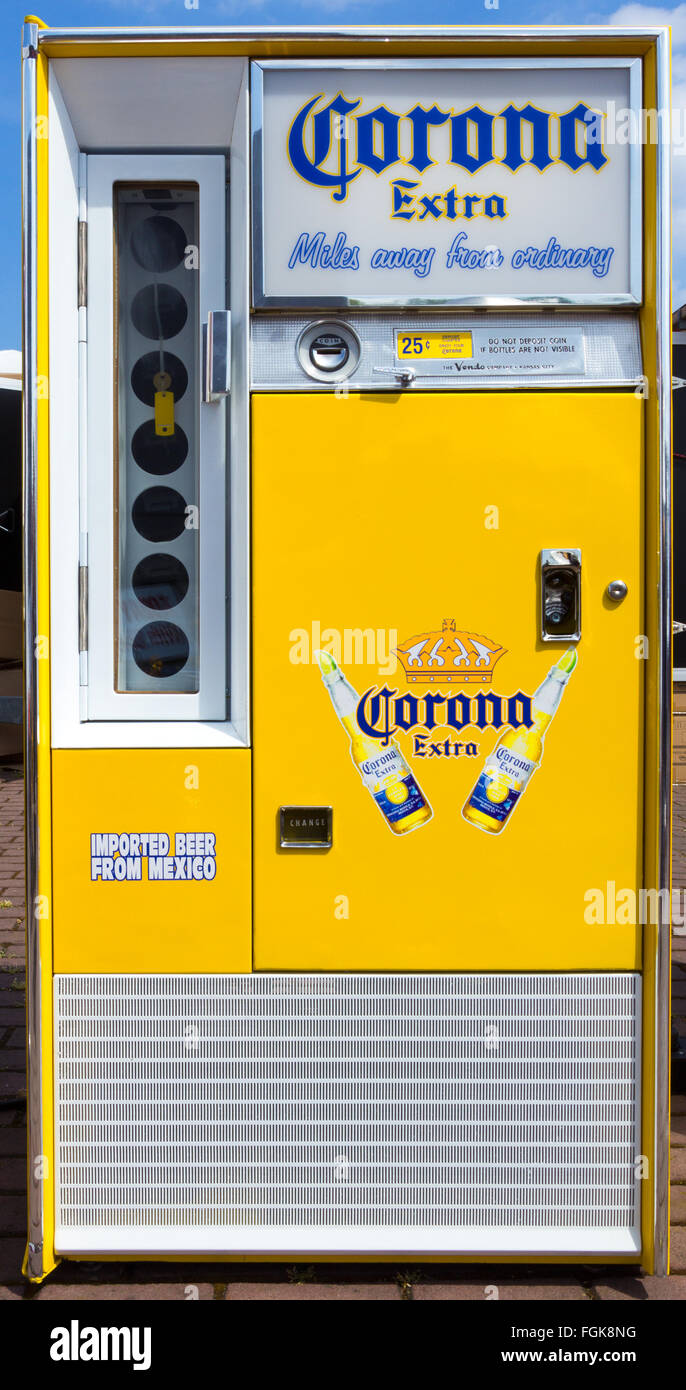 Vintage Corona Extra birra macchina distributrice. Foto Stock