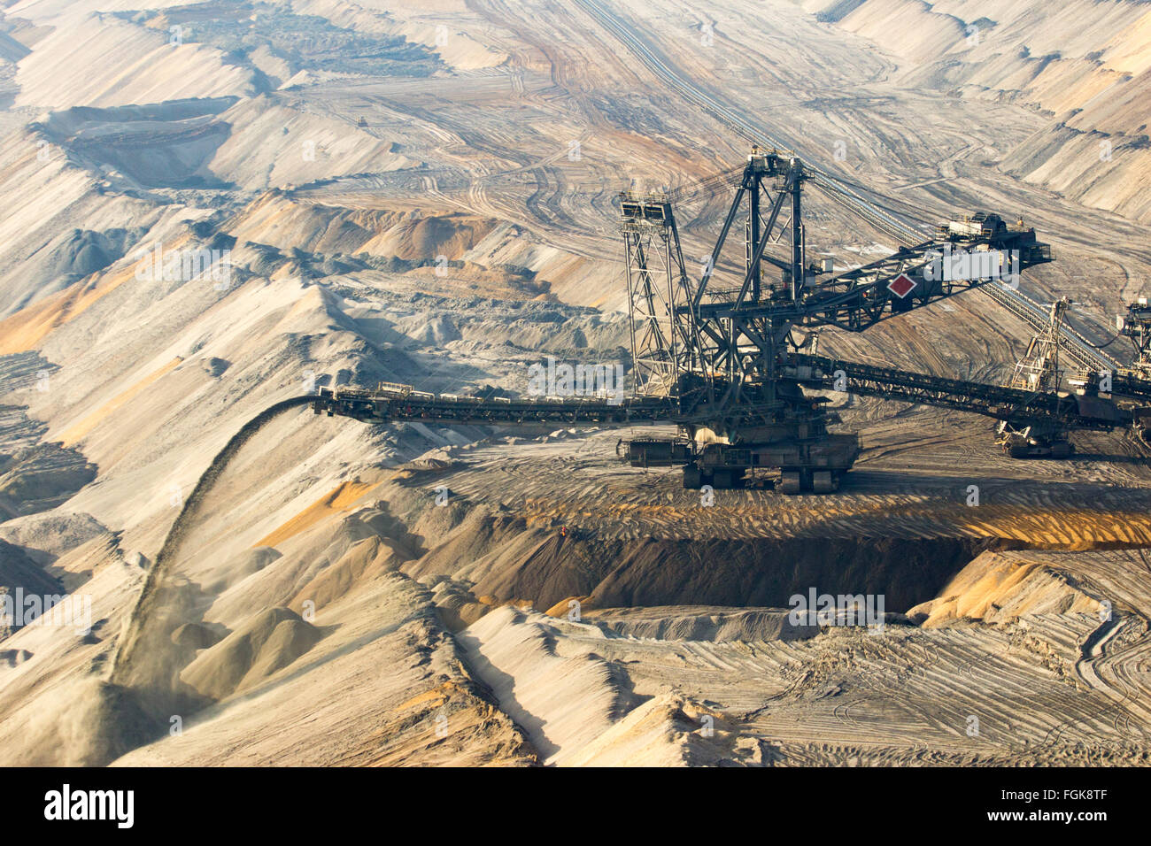 La lignite miniera a cielo aperto Foto Stock