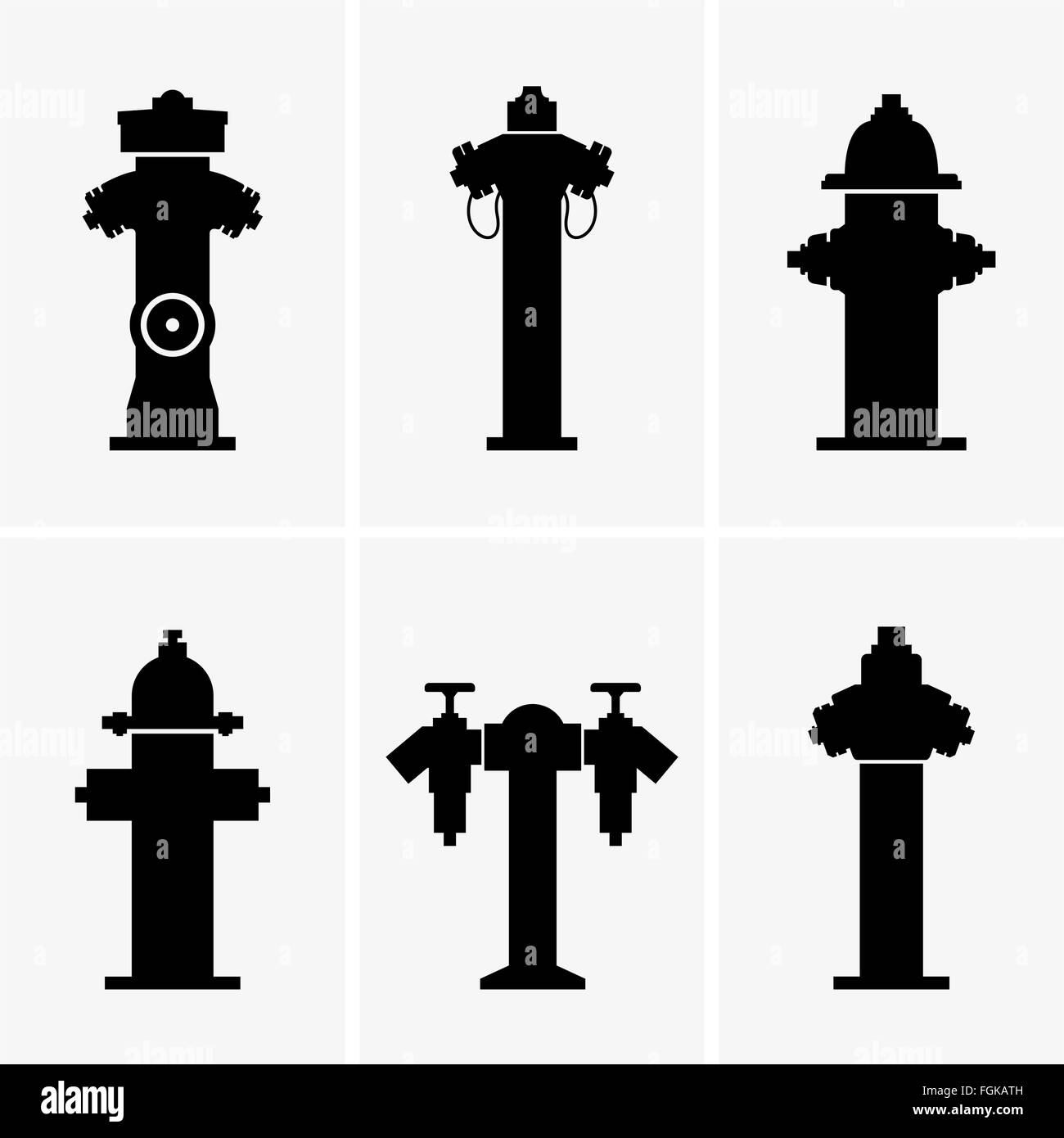 Gli idranti ombra (foto) Illustrazione Vettoriale