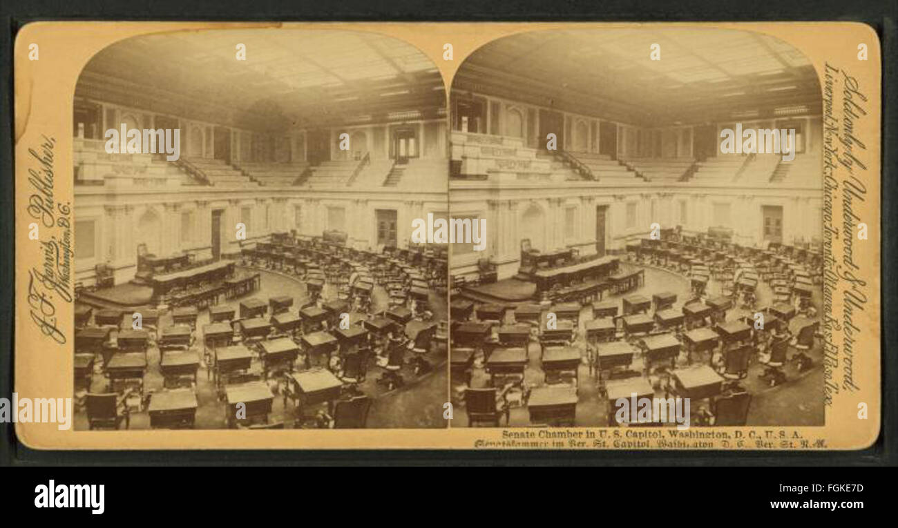 Camera del senato negli Stati Uniti Capitol, Washington D.C, da Jarvis, J. F. (John F.), b. 1850 Foto Stock