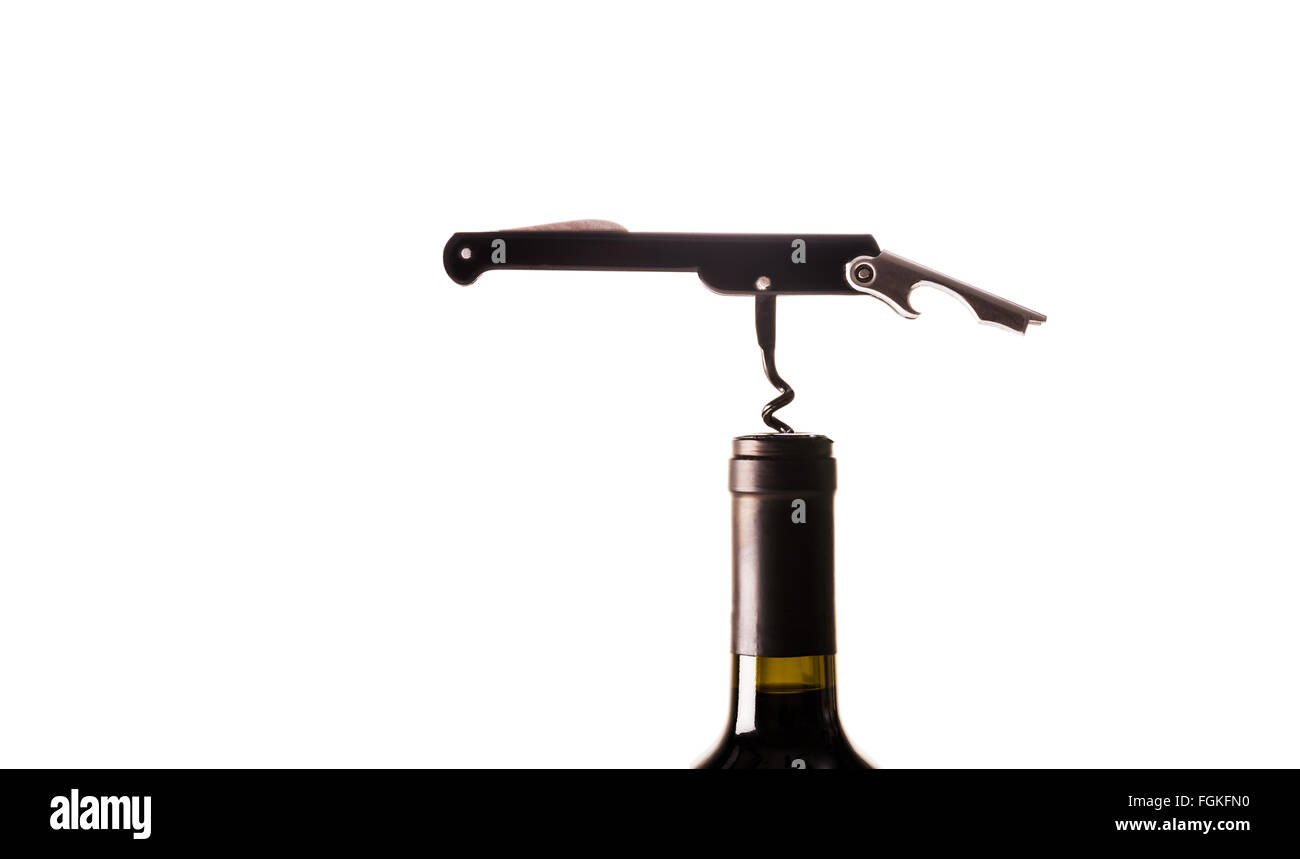 Wine Bottle Opener aprire la maniglia a spirale tagliare Foto Stock