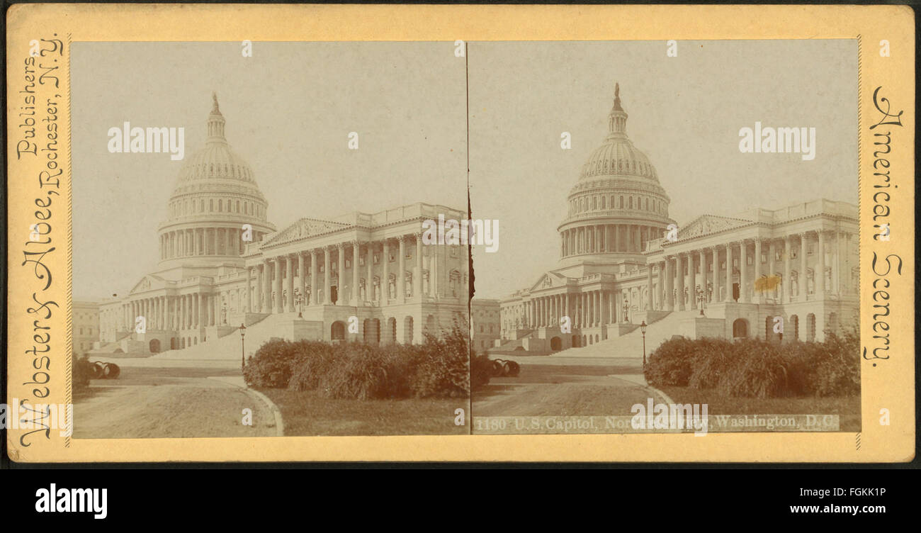 Stati Uniti Capitol, a nord-est visualizza, Washington D.C, da Webster & Albee Foto Stock
