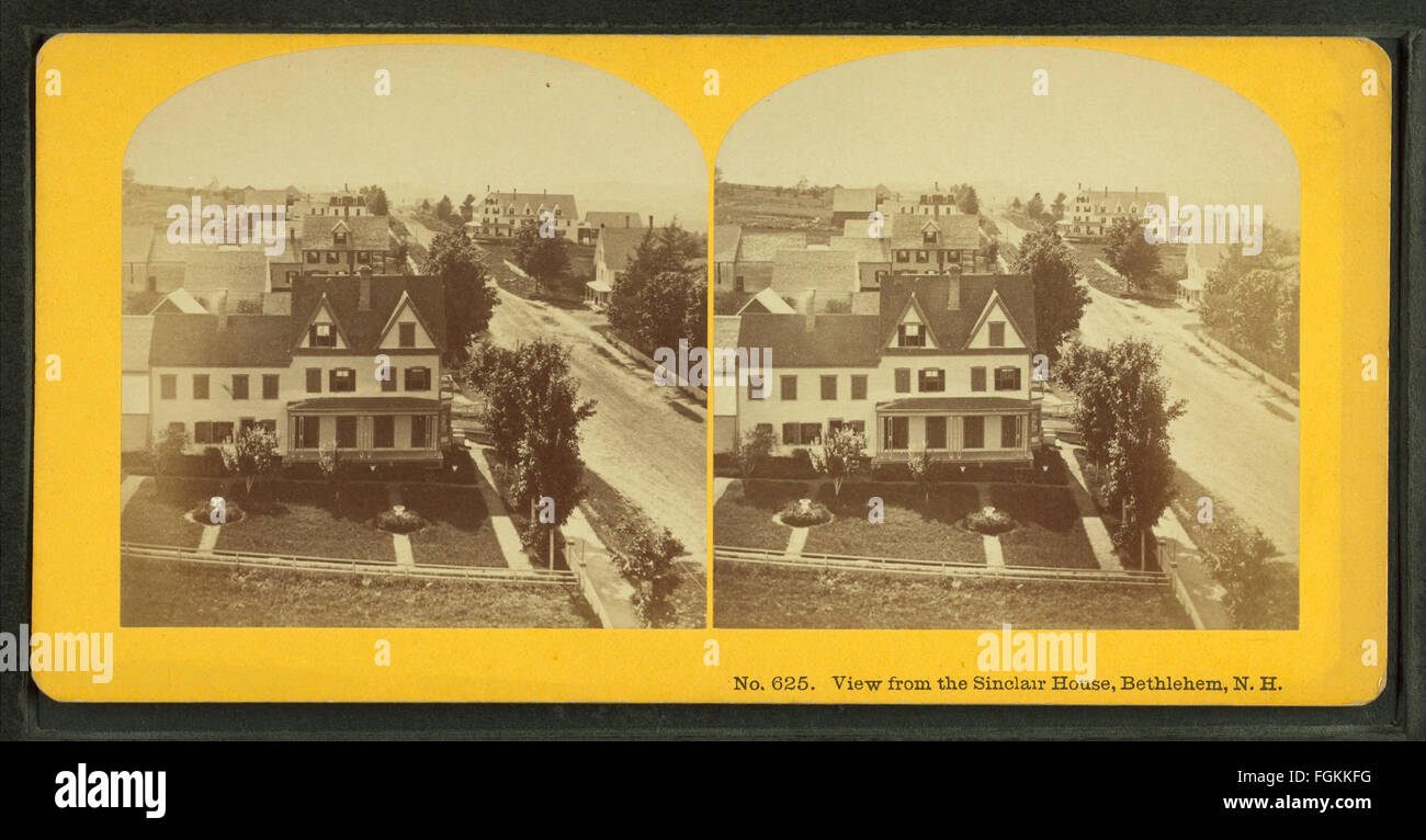 Vista dalla Sinclair House, Betlemme, N.H, da Robert N. Dennis raccolta di vista stereoscopica 4 Foto Stock