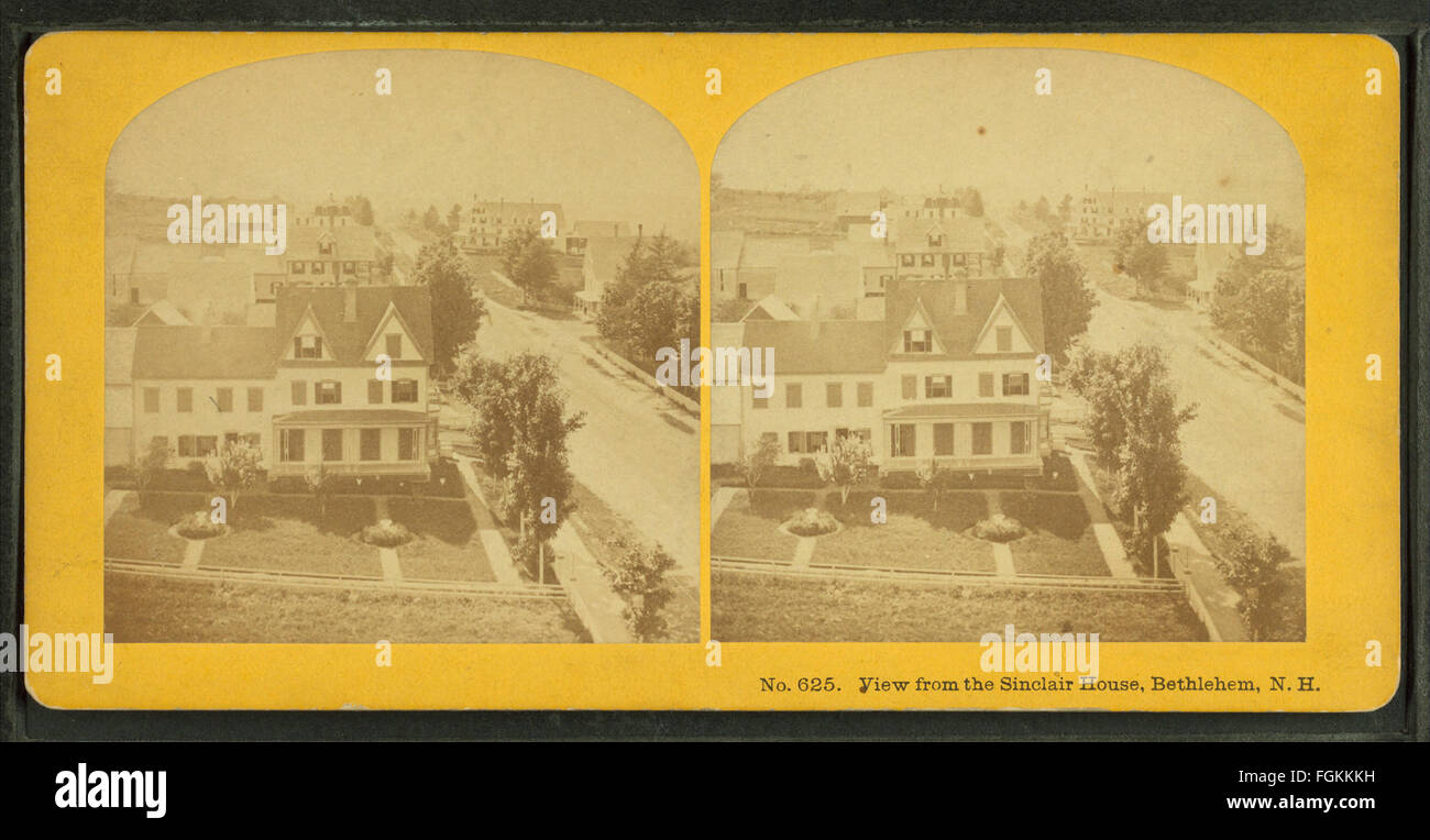 Vista dalla Sinclair House, Betlemme, N.H, da Robert N. Dennis raccolta di vista stereoscopica 2 Foto Stock