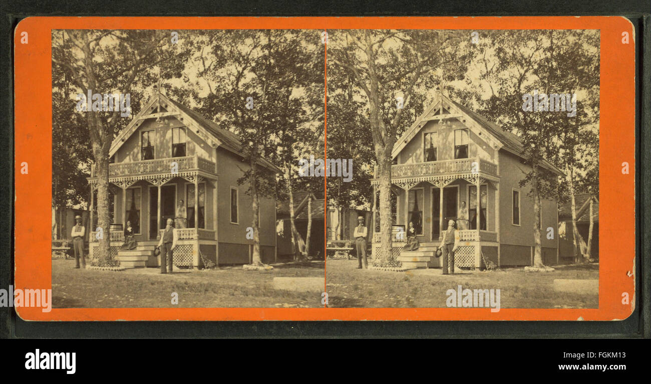 Vista di una casa, dal lettino, C. M., fl. 1860-1889 Foto Stock