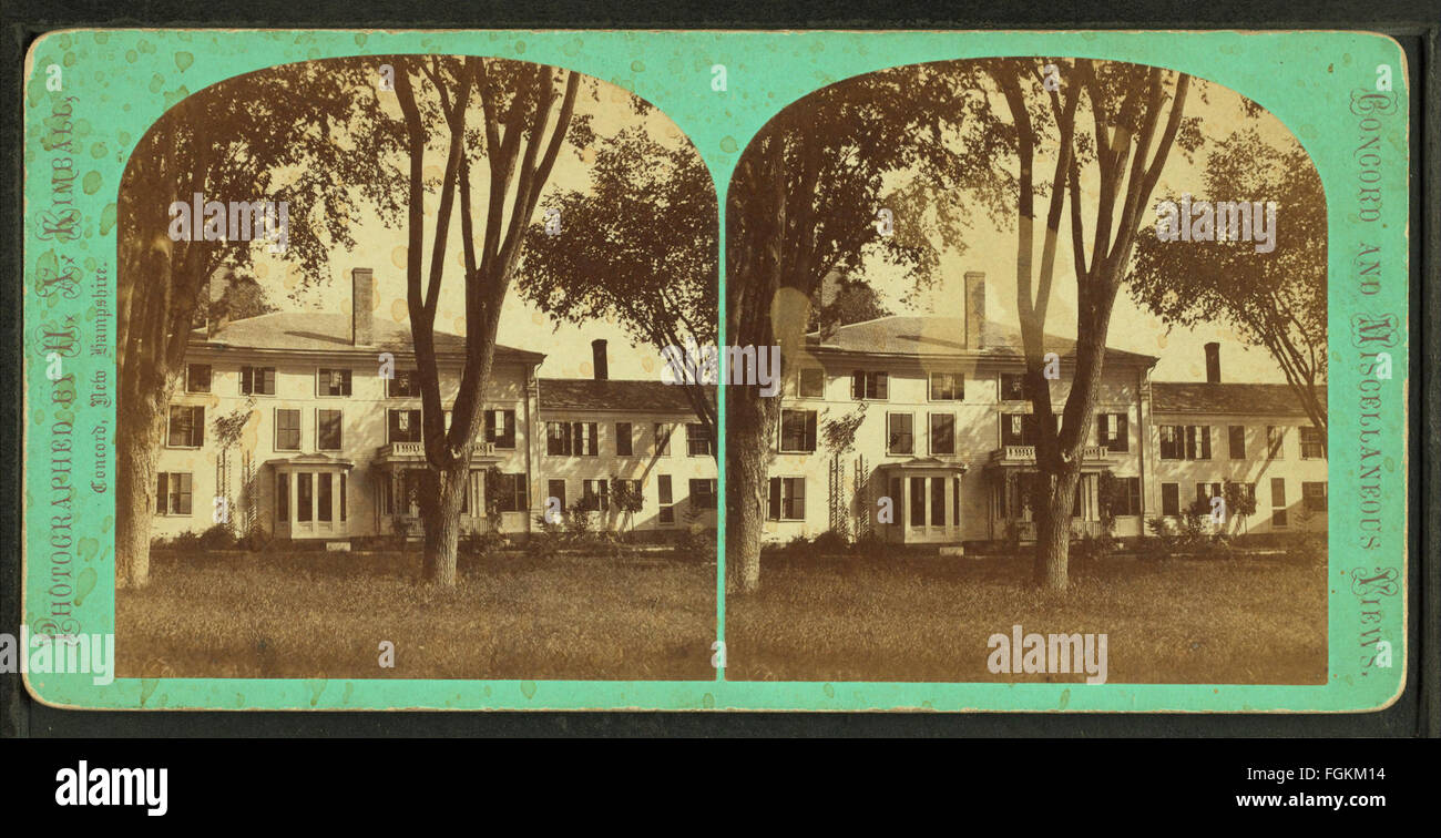 Vista di una casa e un cortile, Concord, N.H, da Kimball, H. A. --q(Howard A.), 1845-ca.1930 Foto Stock