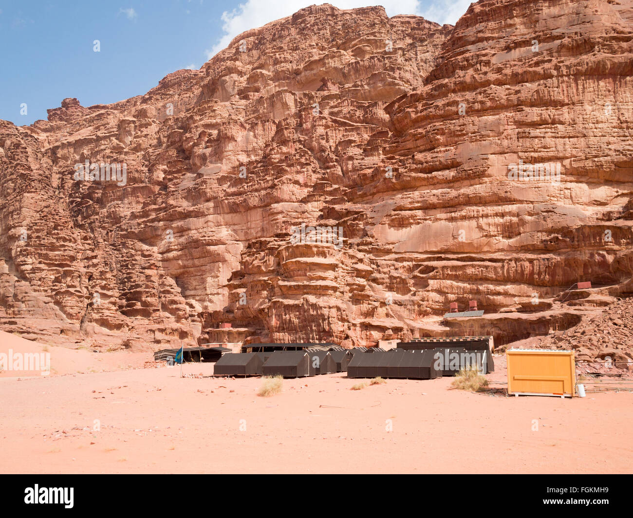 Wadi Rum desert tourist camp Foto Stock