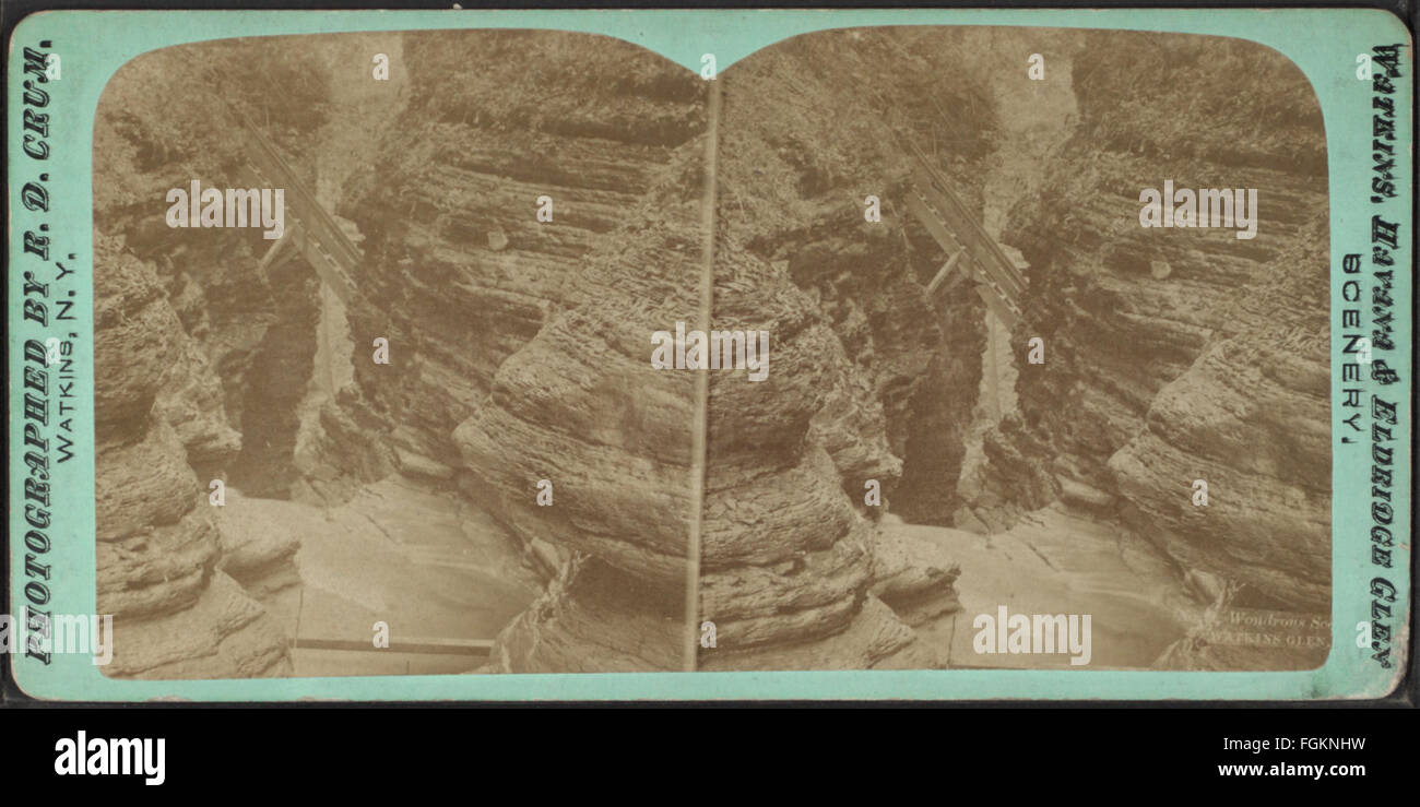 Meravigliosa scena, Watkins Glen, da Crum, R. D., fl. 1870-1879 Foto Stock