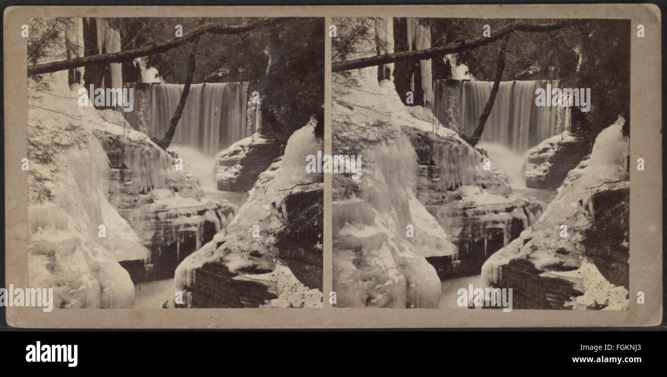 Inverno in Watkins Glen, da Crum, R. D., fl. 1870-1879 Foto Stock