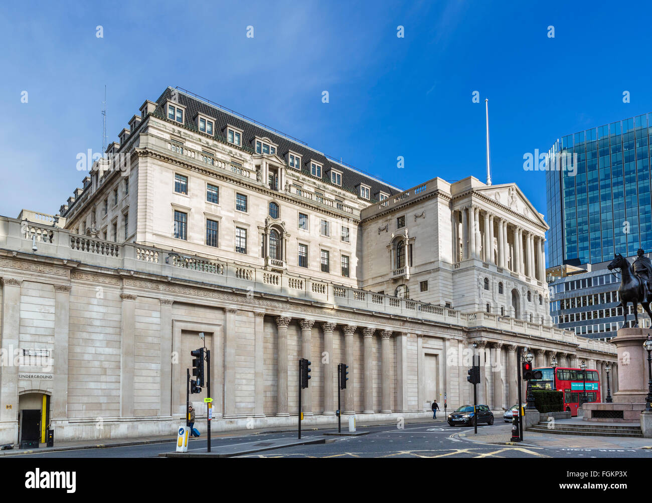 La Bank of England, Threadneedle Street, City of London, Londra, Inghilterra, Regno Unito Foto Stock