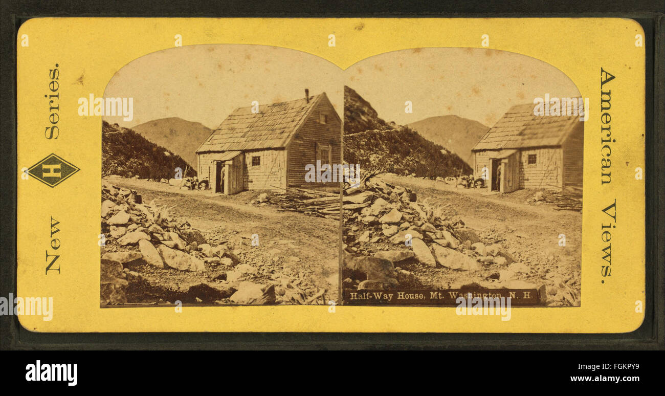 Casa Half-Way, Mt. Washington, N.H, da Robert N. Dennis raccolta di vista stereoscopica Foto Stock