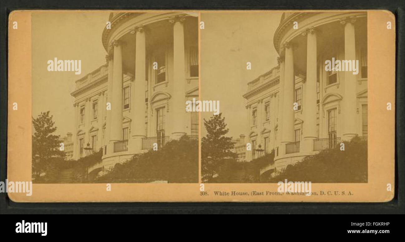 Casa bianca (est anteriore), Washington D.C, da Kilburn, B. W. (Benjamin West), 1827-1909 Foto Stock