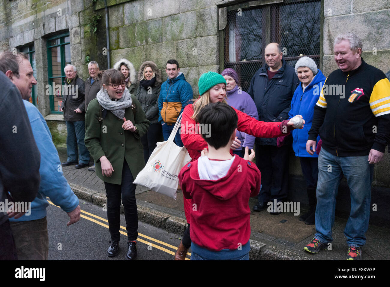 Cornish hockey irlandese presso il St Columb principali Foto Stock