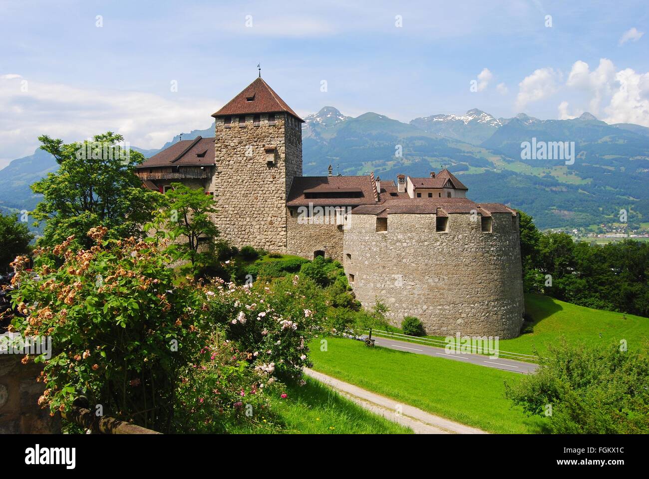 Castello di Vaduz. Foto Stock