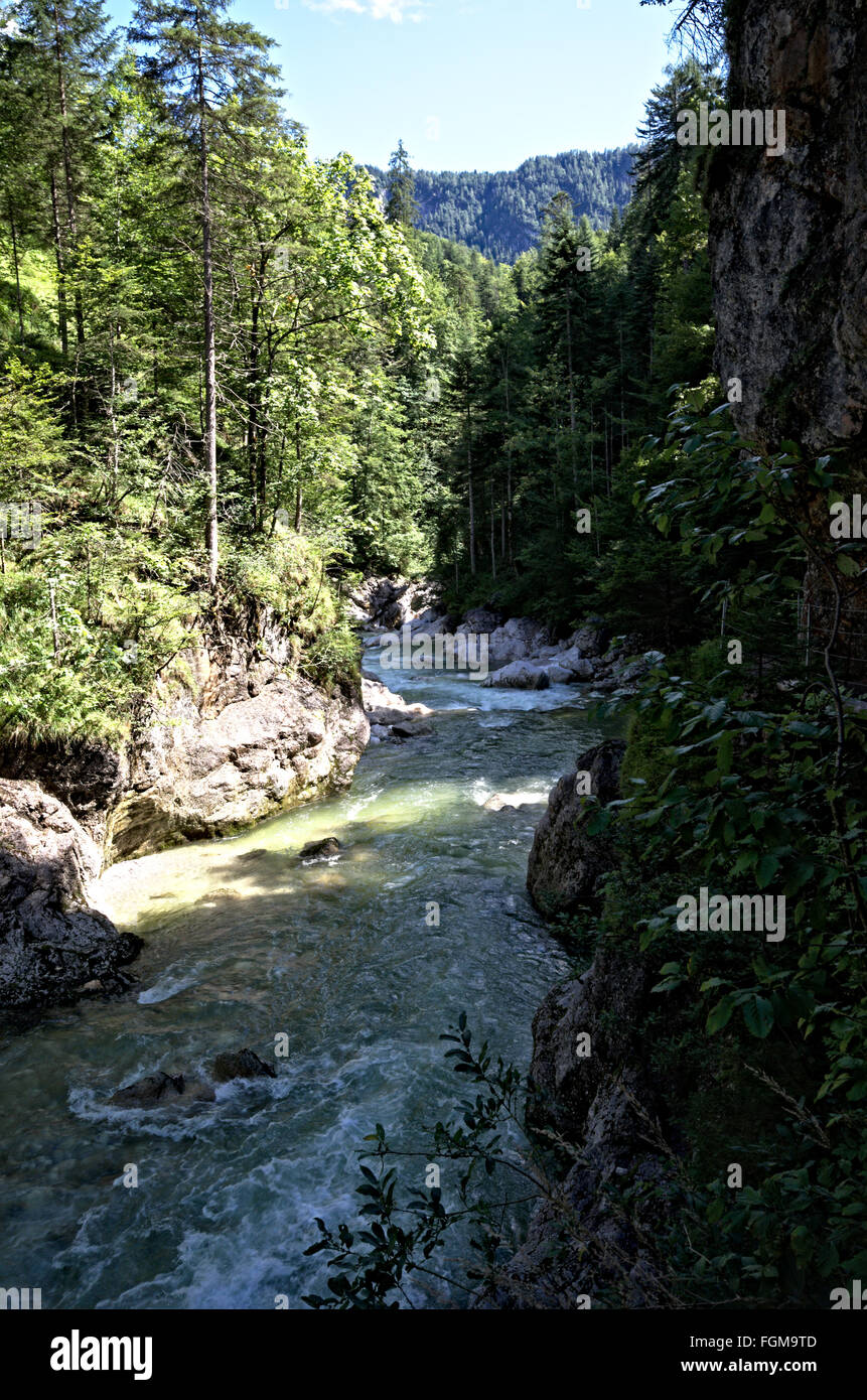 Kaiserklamm, un Flume nel Tirolo, Austria Foto Stock