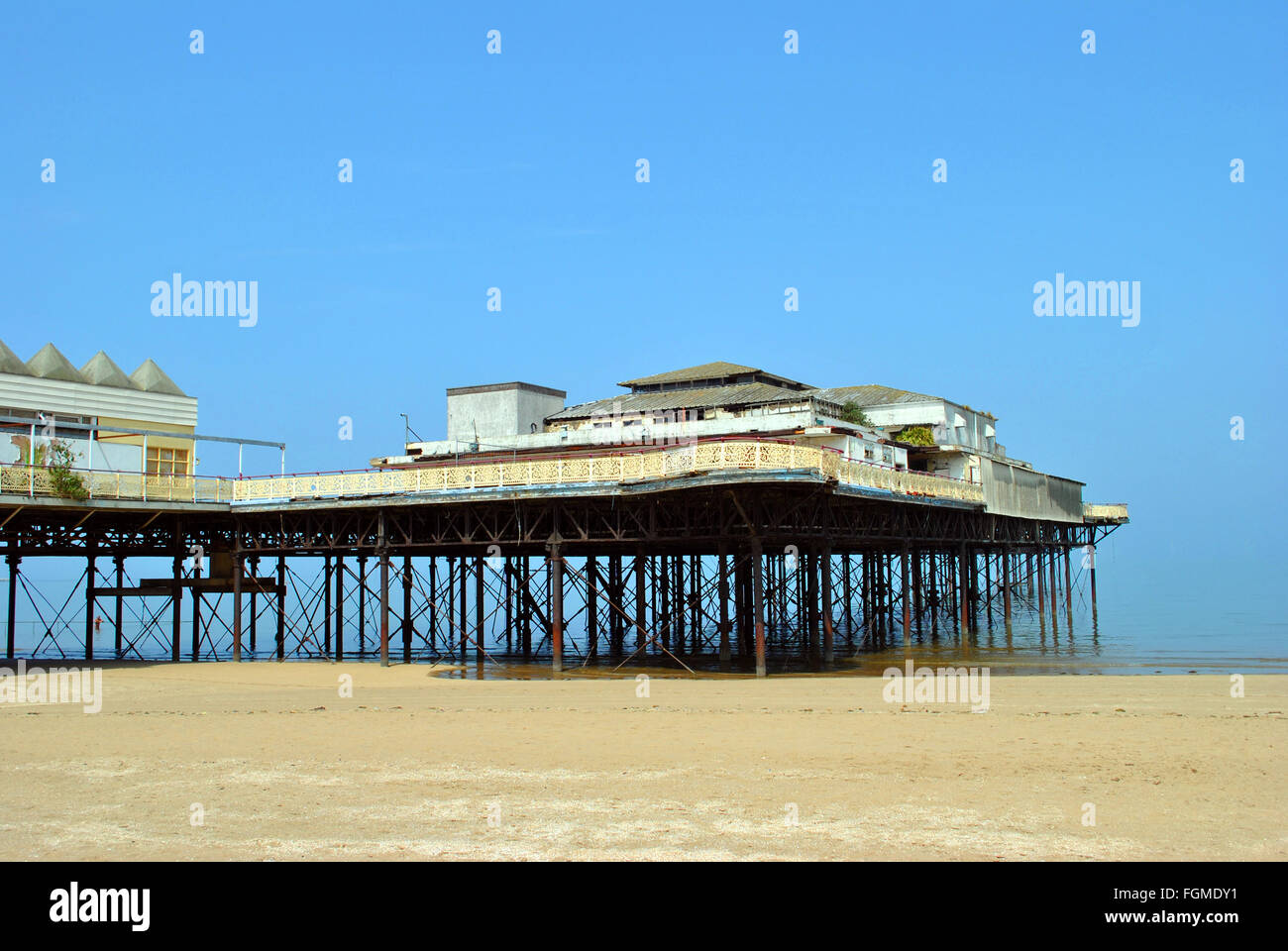 Colwyn Bay pier nel Galles del Nord Foto Stock