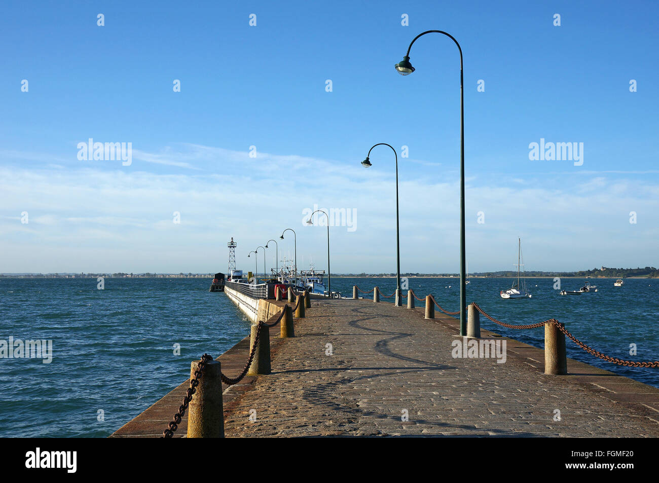 Cancale, Bretagne, il molo Foto Stock