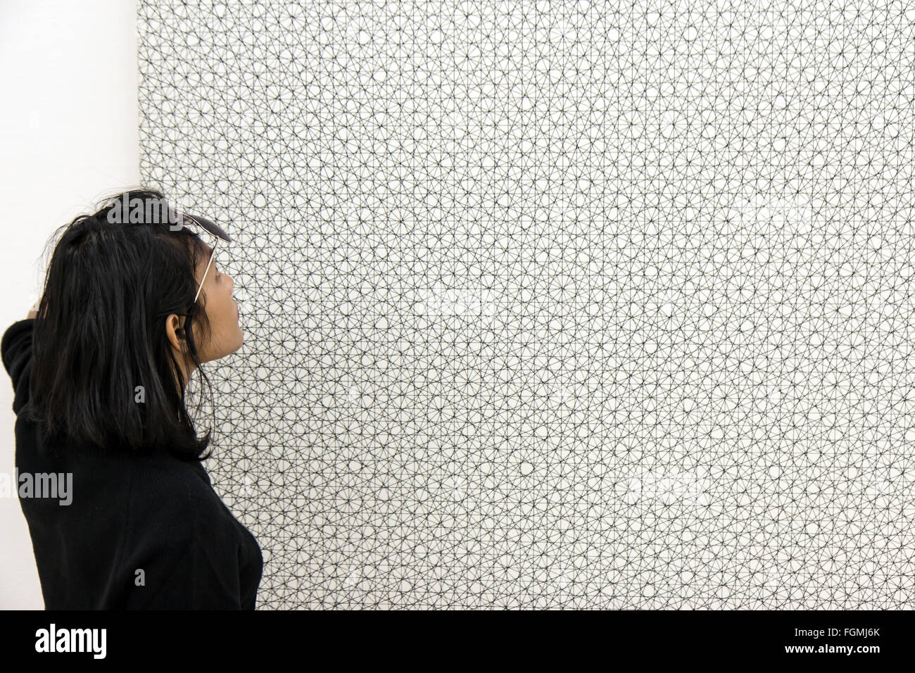 Orologi Donna l'immagine 4 raddoppia trames da Francois Morellet Foto Stock