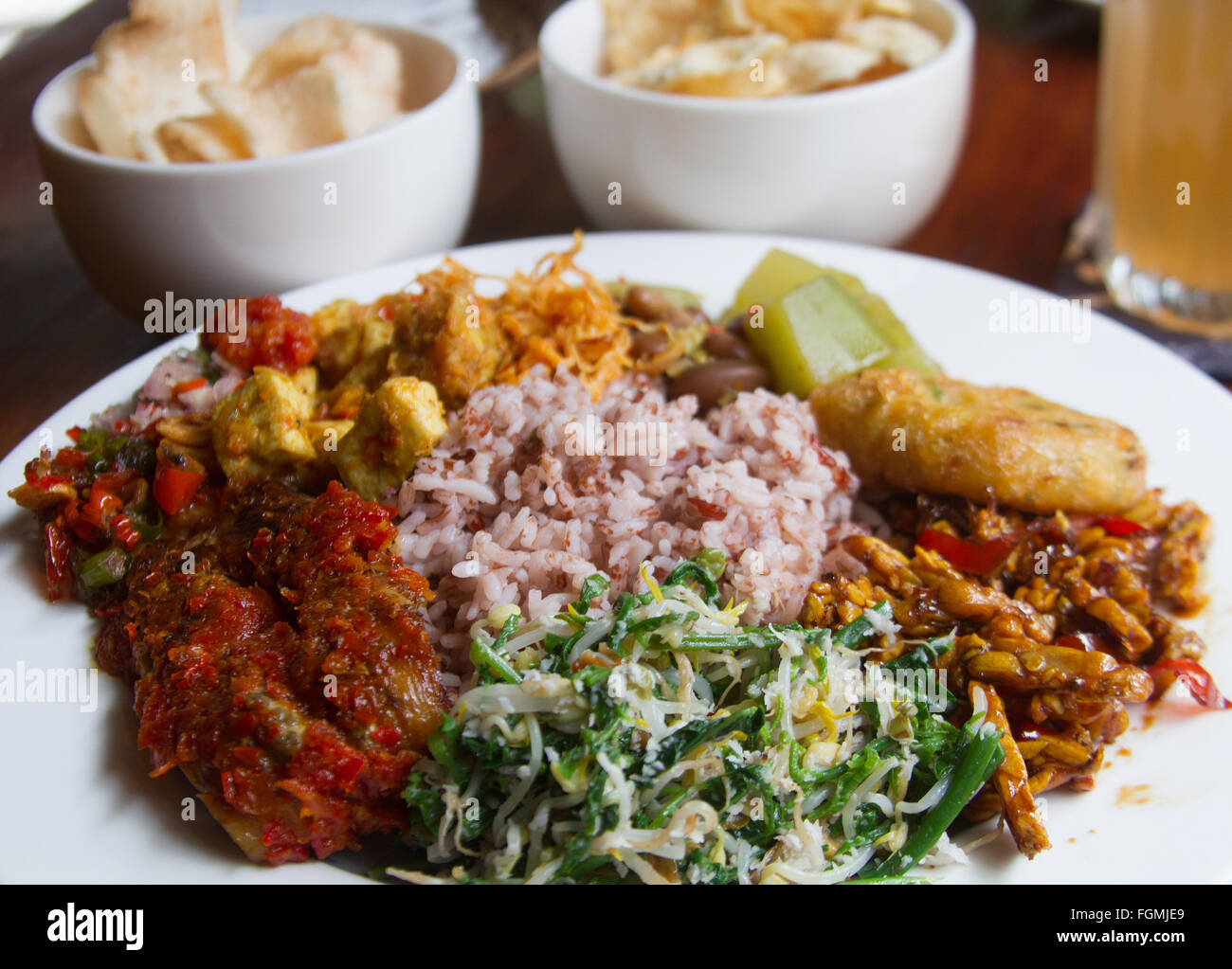 Riso stile Indonesiano Foto Stock