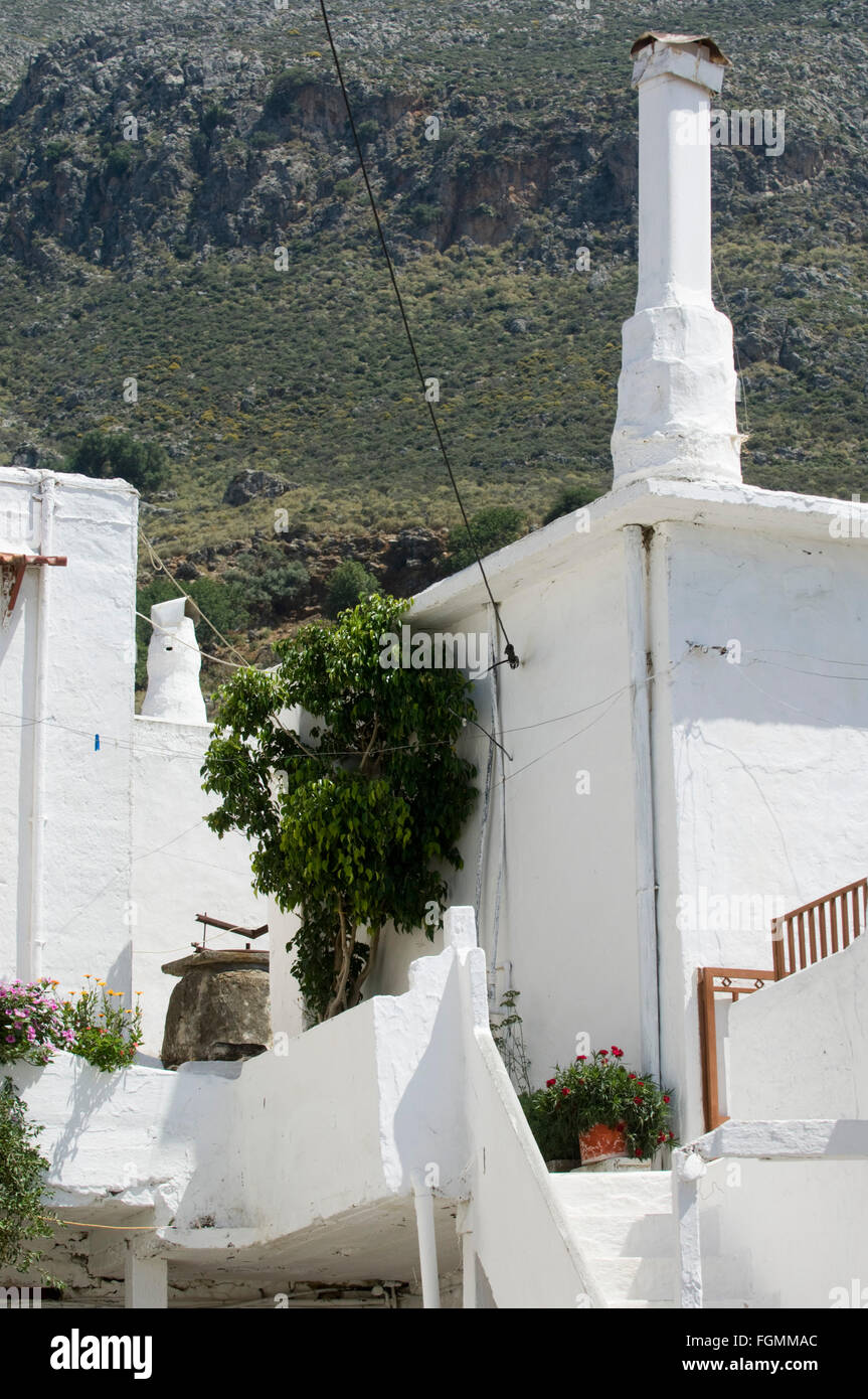 Griechenland, Kreta, Asomatos, Dorfhaus Foto Stock