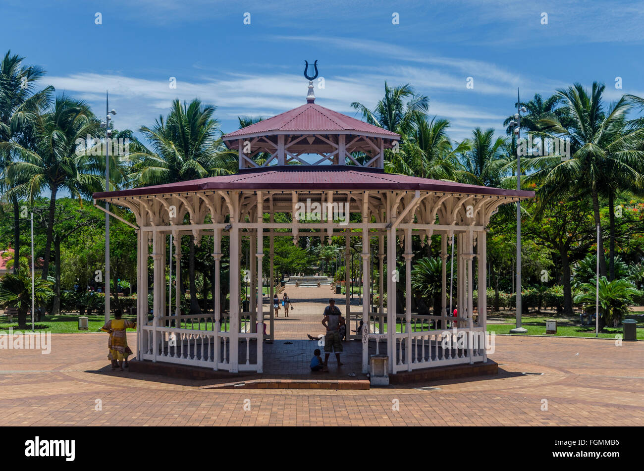 Chiosco di musica, place des cocotiers NOUMEA, Nuova Caledonia Foto Stock