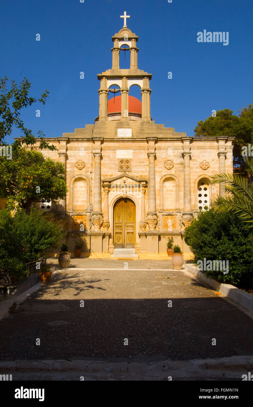 Griechenland, Kreta, bei Chania, Akrotiri-Halbinsel, Klosterkirche im Moni Gouverneto im Stil der italienischen Renaissance. Foto Stock