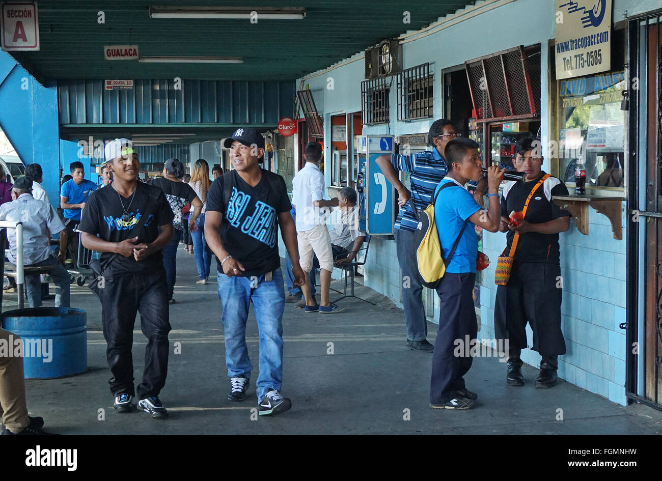 Panama Stazione degli autobus nella città di David a Panama Foto Stock
