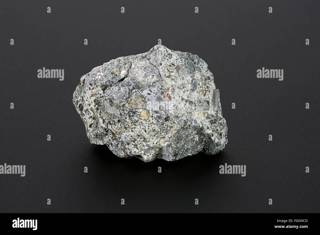 Kimberlite,ignea, Cuscinetto del diamante ultramafic campione di roccia, Kimberly miniera, Sud Africa Foto Stock