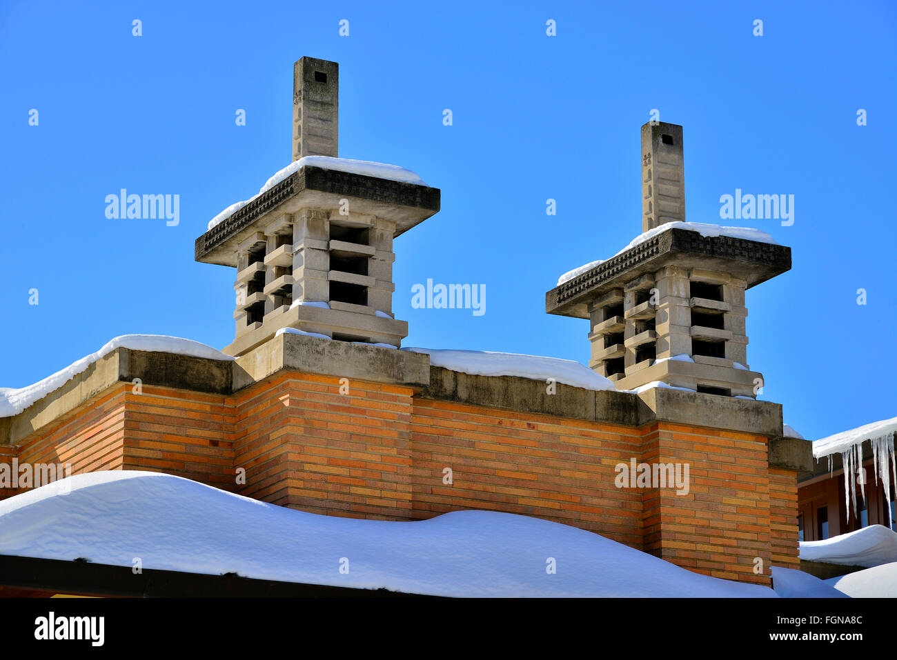 Frank Lloyd Wright's Darwin Martin home in Buffalo, New York Foto Stock