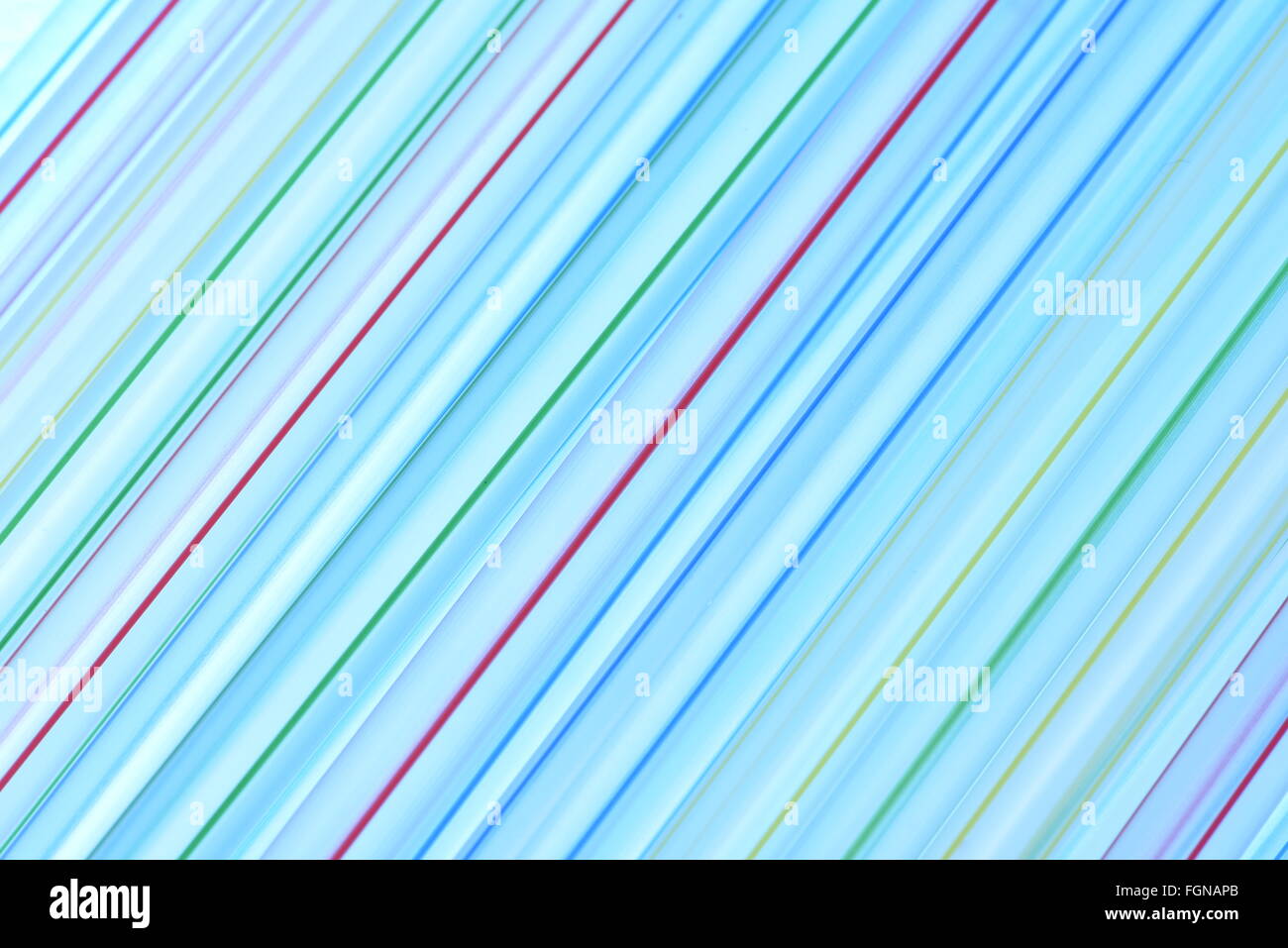 Bere in plastica cannucce come sfondo Foto Stock