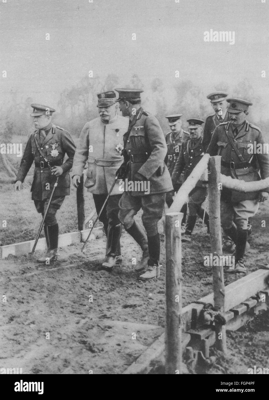 Battaglia di Verdun 1916 - Marshall Joffre sulla parte anteriore Foto Stock