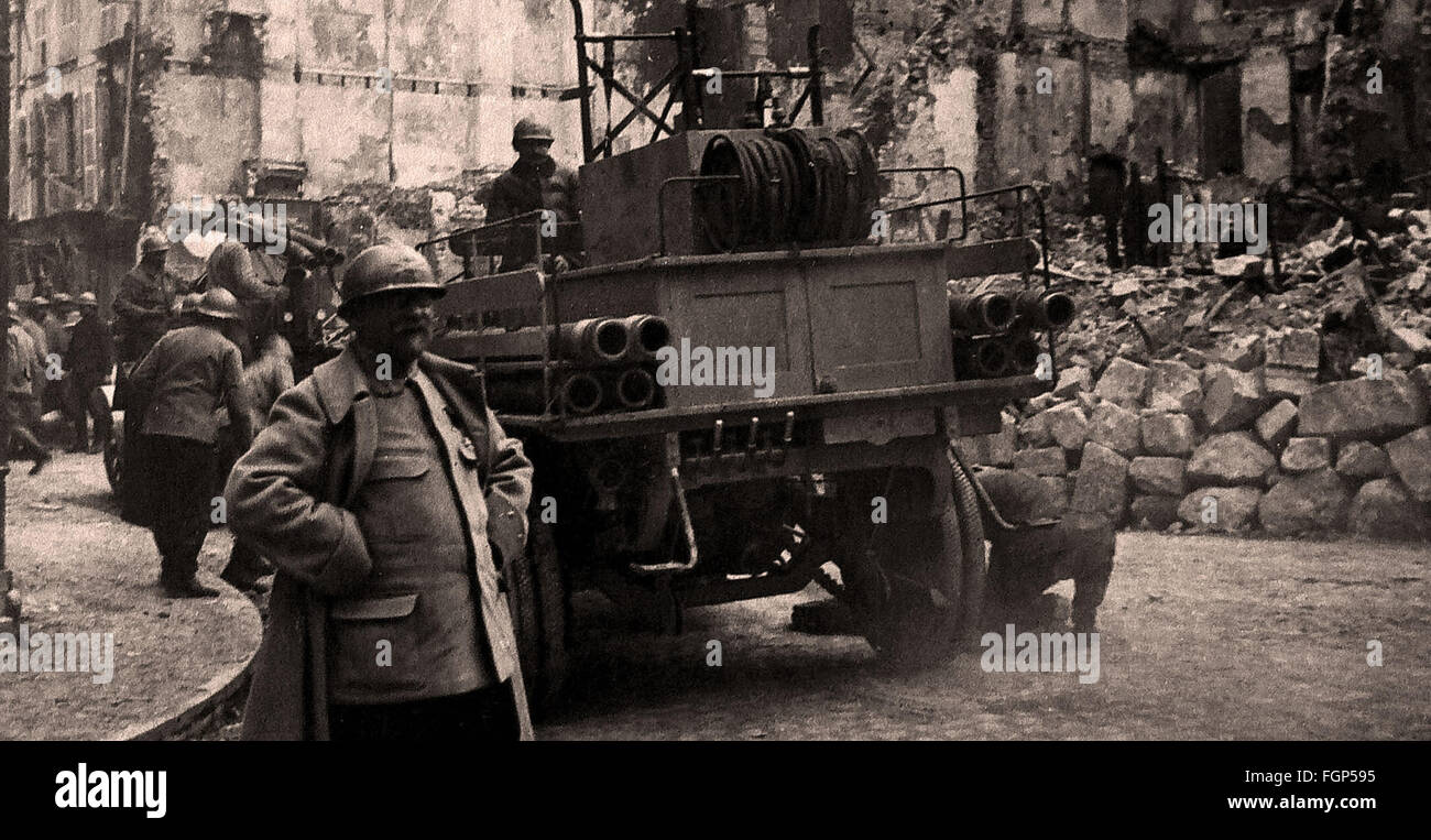 Battaglia di Verdun 1916 - carrello Foto Stock