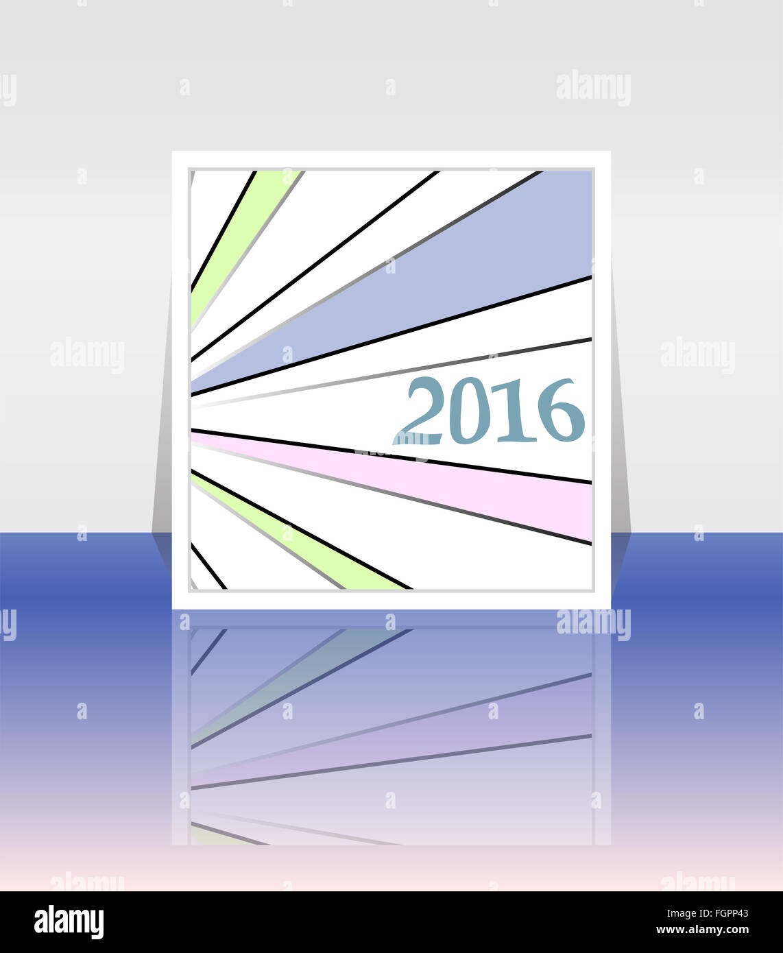 Felice anno nuovo 2016 saluto creative design della scheda Foto Stock