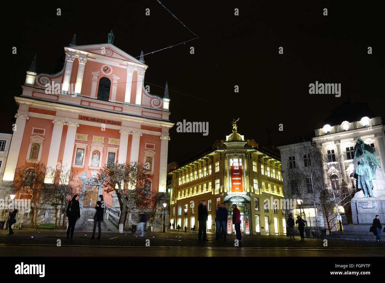 Chiesa francescana (Chiesa dell'Annunciazione) - Slovenia 2016 Foto Stock