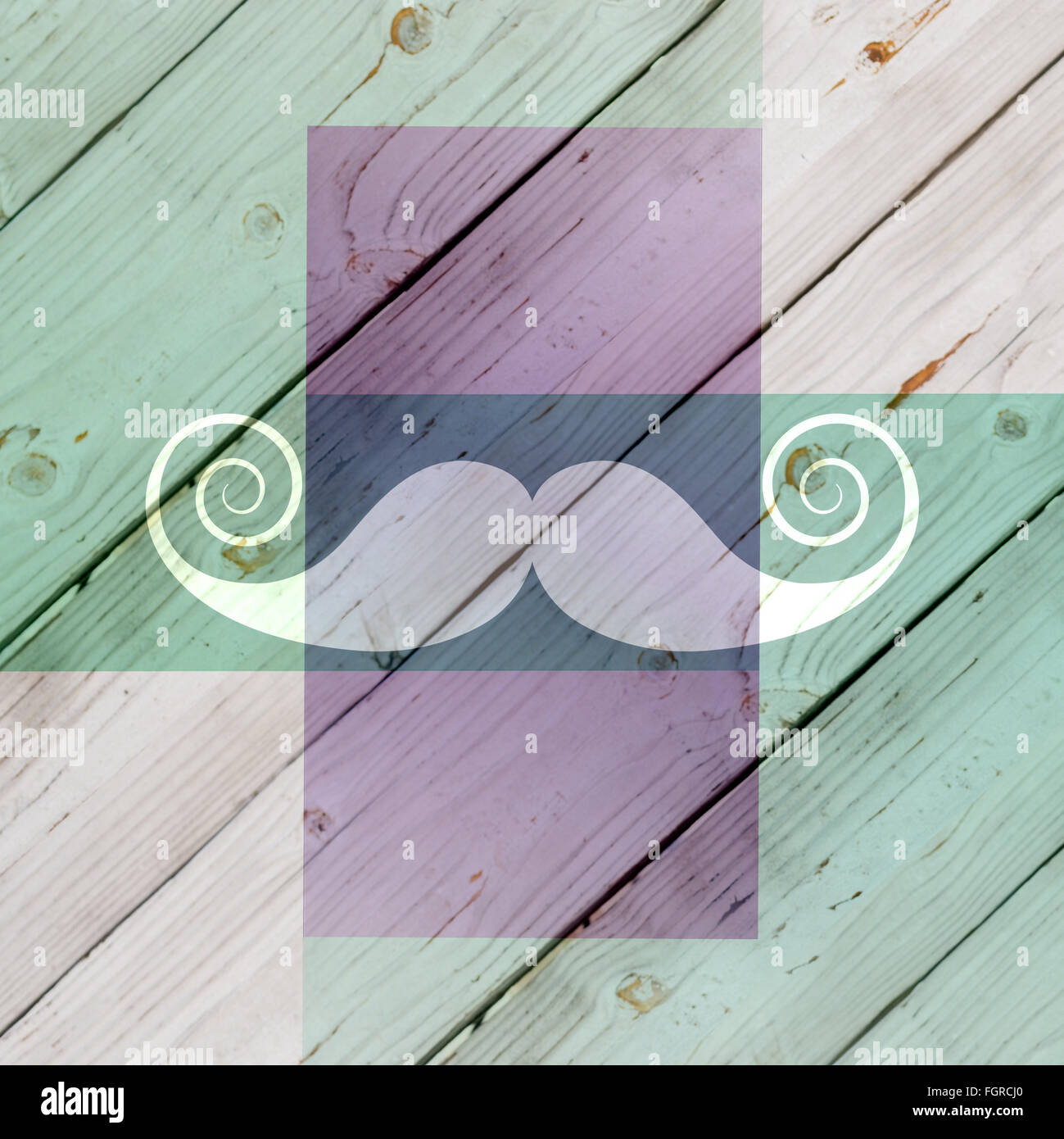 Immagine composita del logo baffi Foto Stock