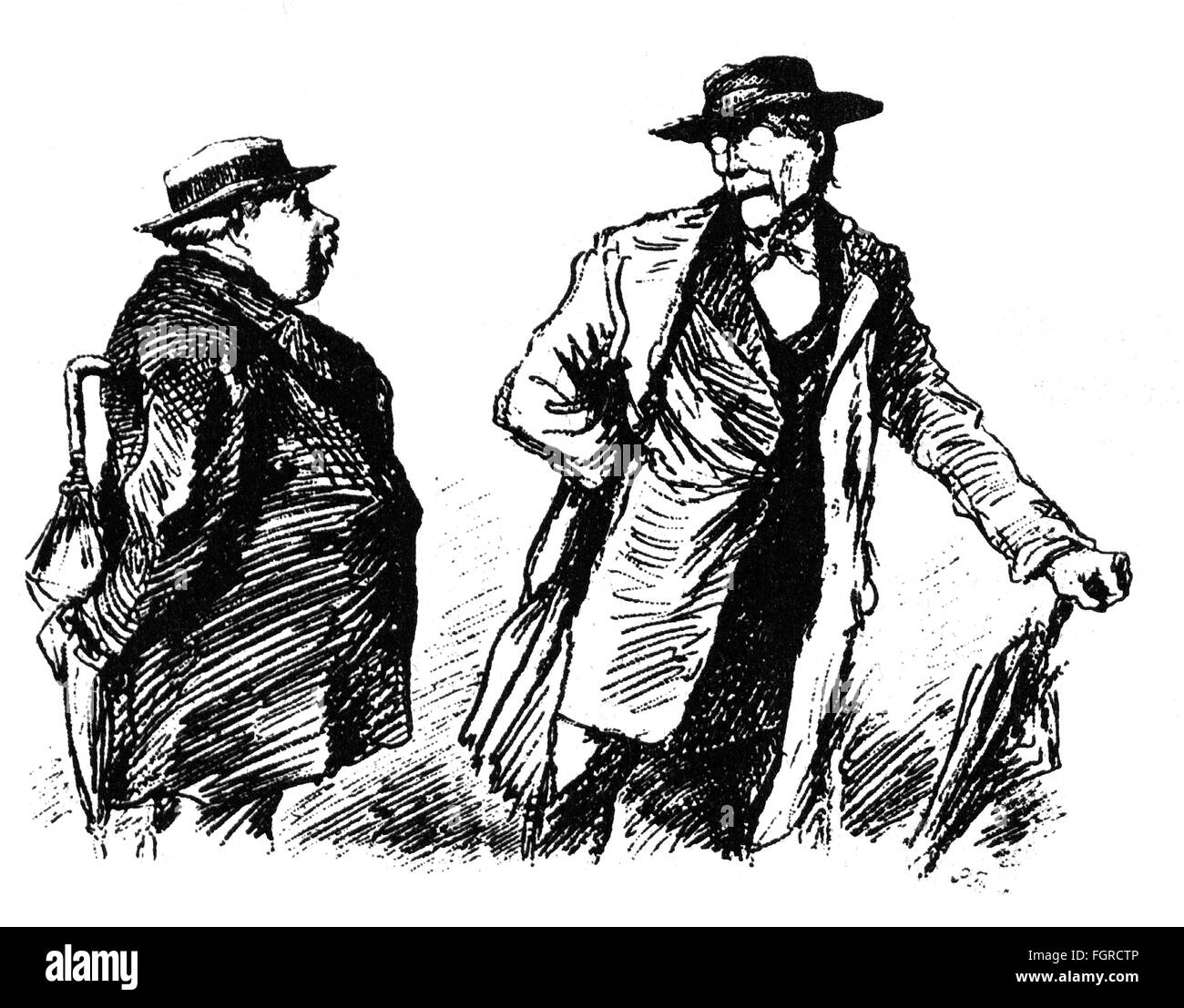 Medicina, caricatura, 'sapete, ho due diverse classi di pazienti', disegno di Edmund Harburger (1846 - 1906), su: 'Fliegende Blaetter', Monaco di Baviera, 1899, diritti aggiuntivi-clearences-not available Foto Stock