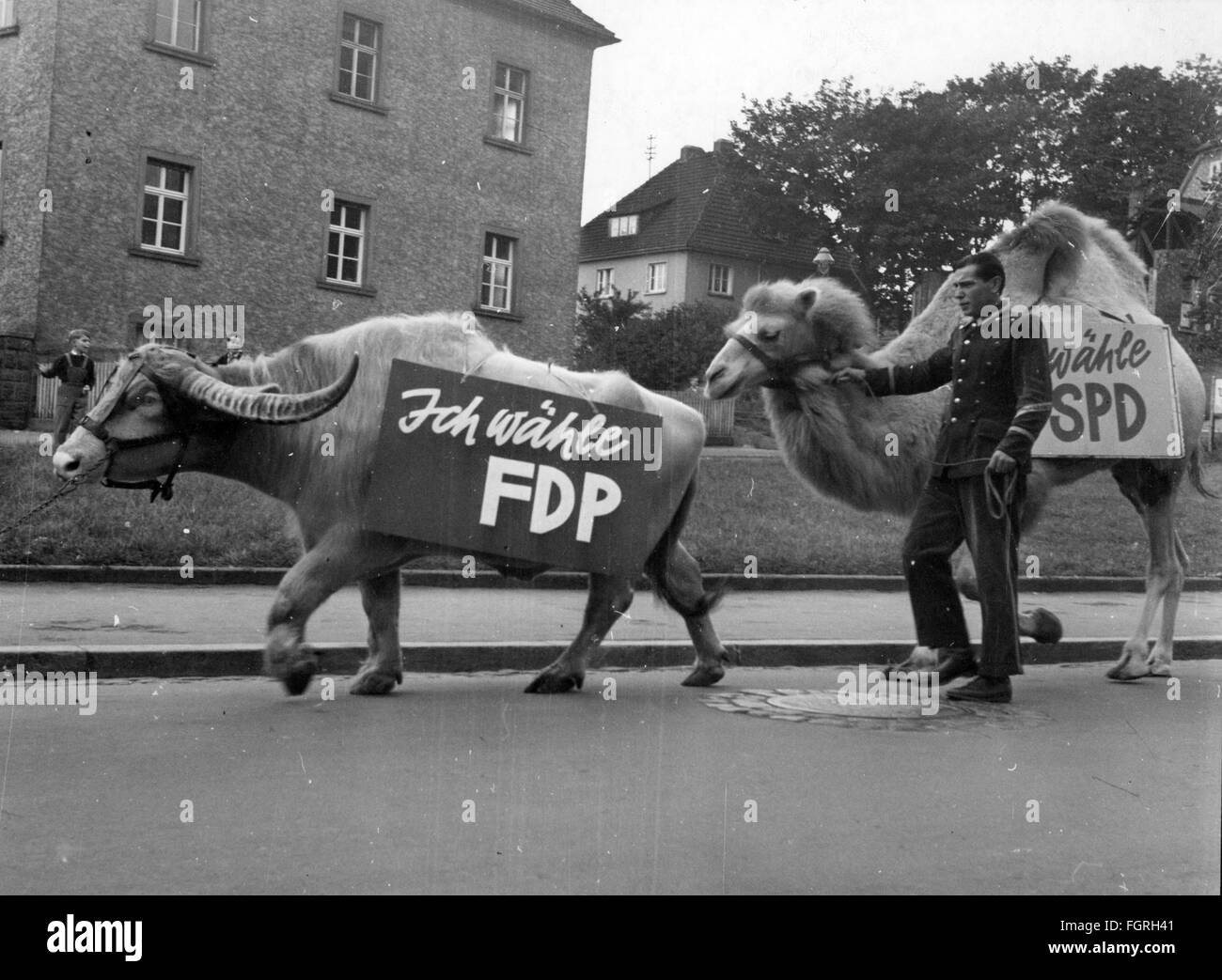 Campagna per le elezioni della Dieta federale, 1957 Foto Stock