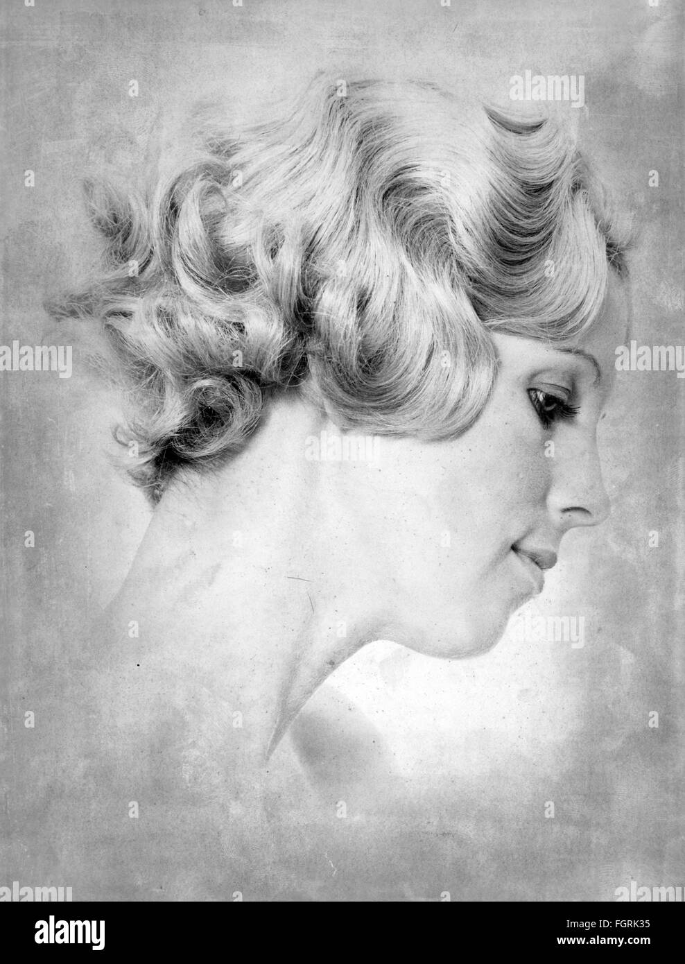 Moda, anni '70, acconciature, capelli donna taglio, 1970, Additional-Rights-Clearences-Not Available Foto Stock