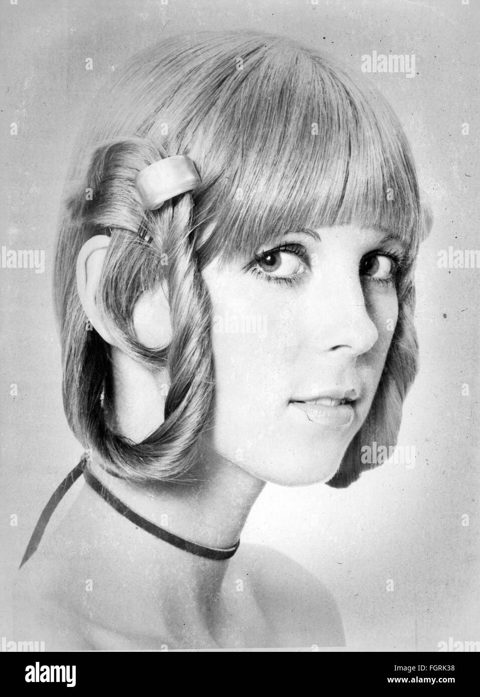 Moda, anni '70, acconciature, capelli donna taglio, 1970, Additional-Rights-Clearences-Not Available Foto Stock