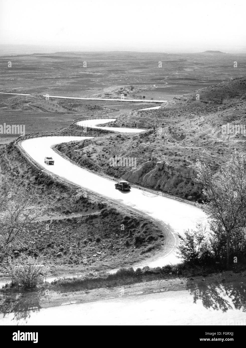 Geografia / viaggio, Spagna, trasporto / trasporto, strada di valico vicino Zaragoza, anni '70, diritti aggiuntivi-clearences-non disponibile Foto Stock