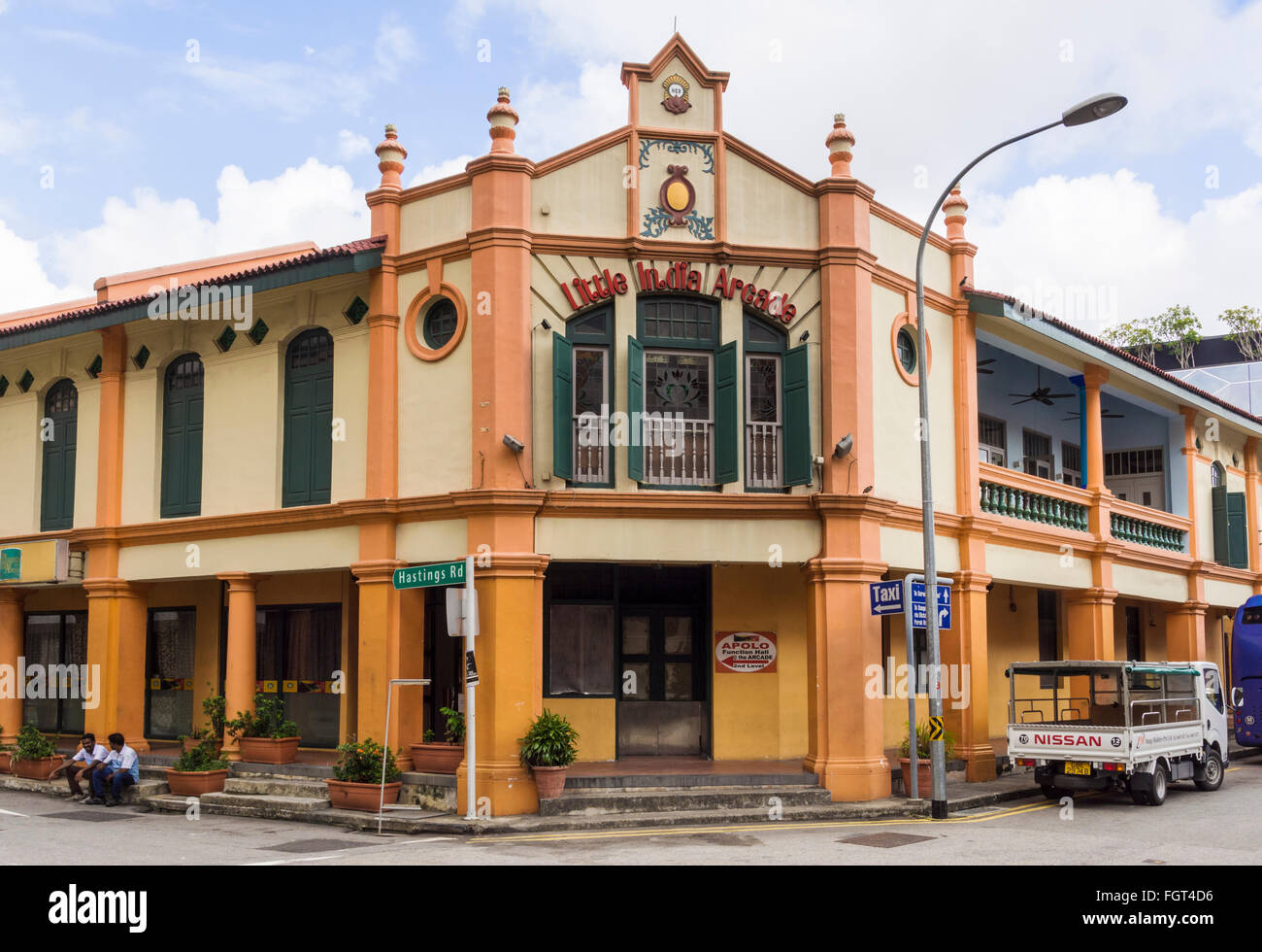 Little India edificio Arcade in Little India, Singapore Foto Stock